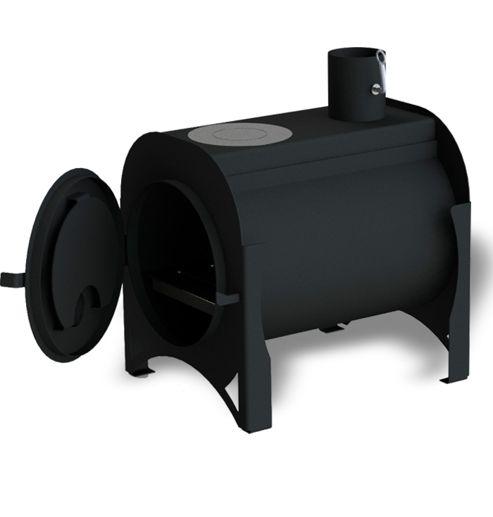 Печь дровяная буржуйка Скиф 40 с варочной поверхностью -  Skif.in.ua