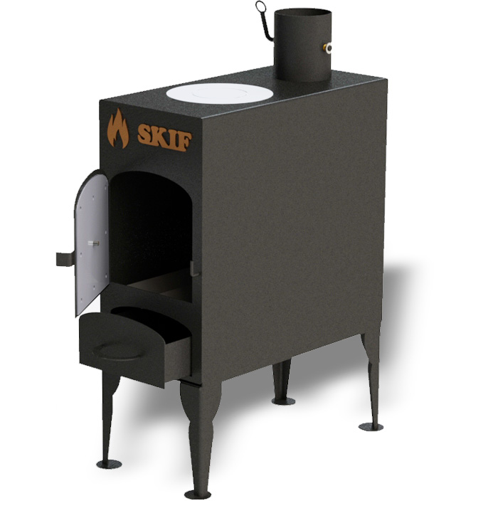 Печь дровяная буржуйка Скиф 50 с варочной поверхностью -  Skif.in.ua