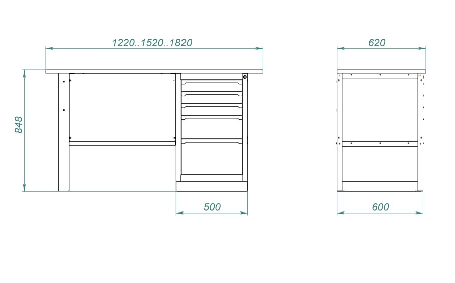 Верстак Скиф 1520-1 -  Skif.in.ua